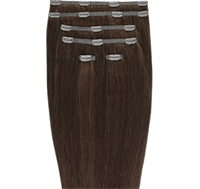 Clip on hair extensions #33B Mørk Rødbrun - 7 sæt - 50 cm | Gold24